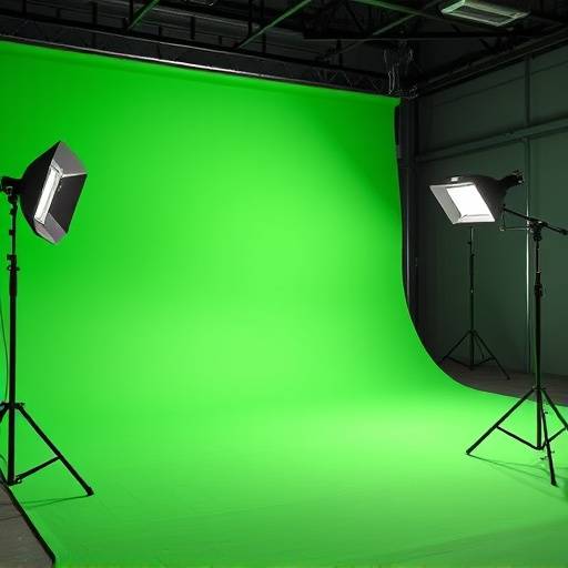 Green screen studio for video production